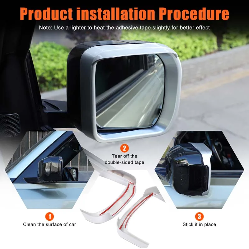 

2 шт. накладки на зеркала заднего вида из ABS-пластика под карбон для Land Rover Defender 90 110 130 2020-2024, аксессуары для экстерьера автомобиля