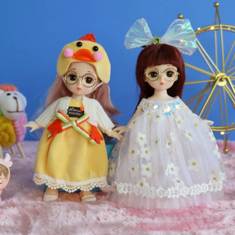 Attraenti occhi 17 cm bambola Bjd con vestiti con parrucca trucco capelli lunghi principessa vestire bambole BJD anime eleganti