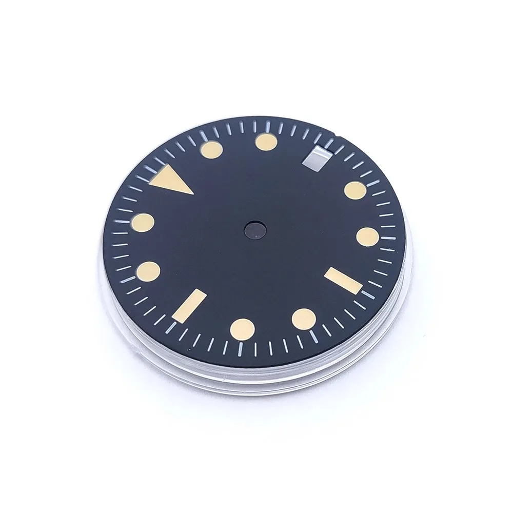 28.5MM VINTAGE WATERPROOF WATCH DIAL DATE LITERALLY APPLICABLE TO NH35/36 MOVEMENT MINIMALIST SURFACE