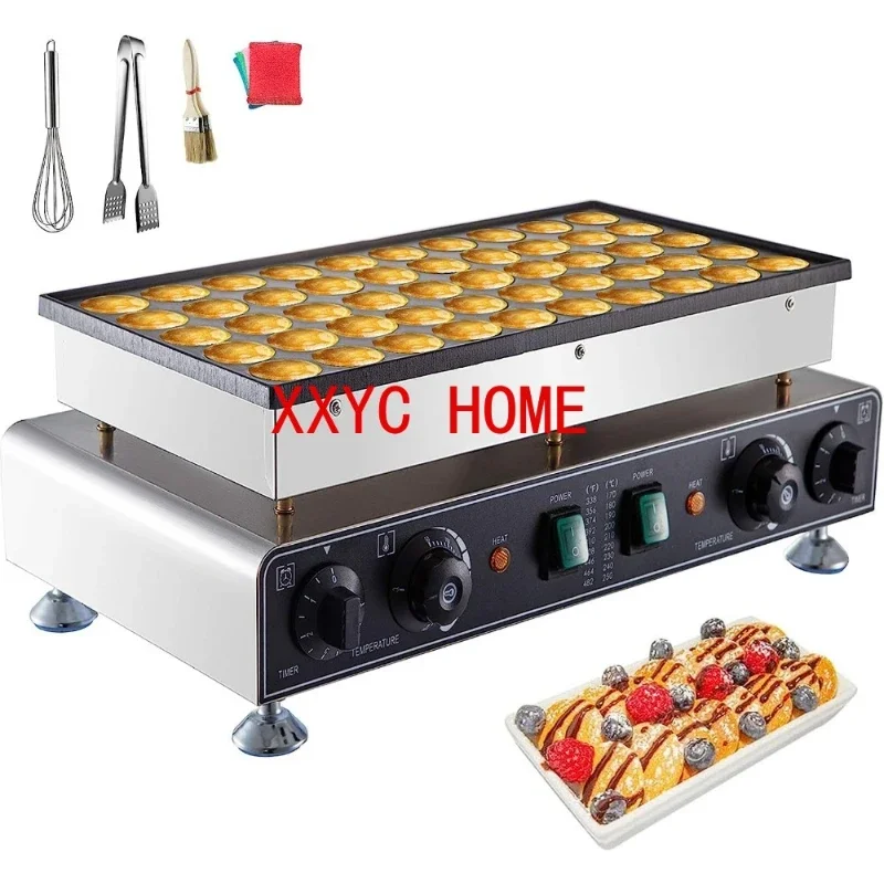 110V Dutch Baker, 50PCS 1700W Commercial Electric Nonstick Waffle Machine, 1.8 Inches Pancake Maker