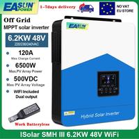 EASUN POWER MPPT Hybrid Solar Inverter 6.2KW 48V 4.2KW 24V Off Grid Pure Sine Wave 220V 230V 110A MPPT Max PV 450V With WIFI