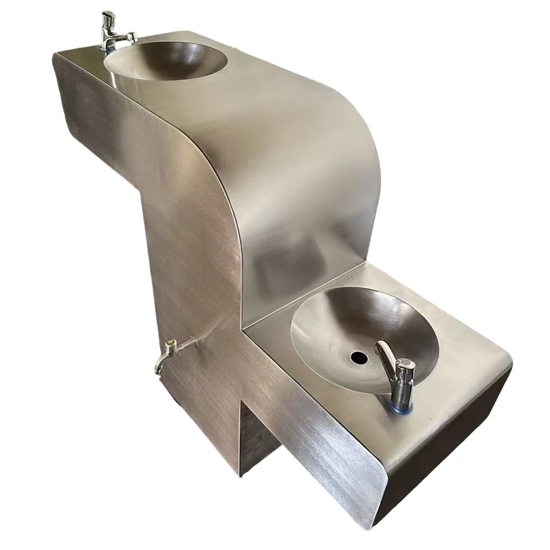 Outdoor/Indoor Freestanding Stainless Steel Pedestal Sink, ODM Custom Rectangular Multi-color Hand Wash Basin