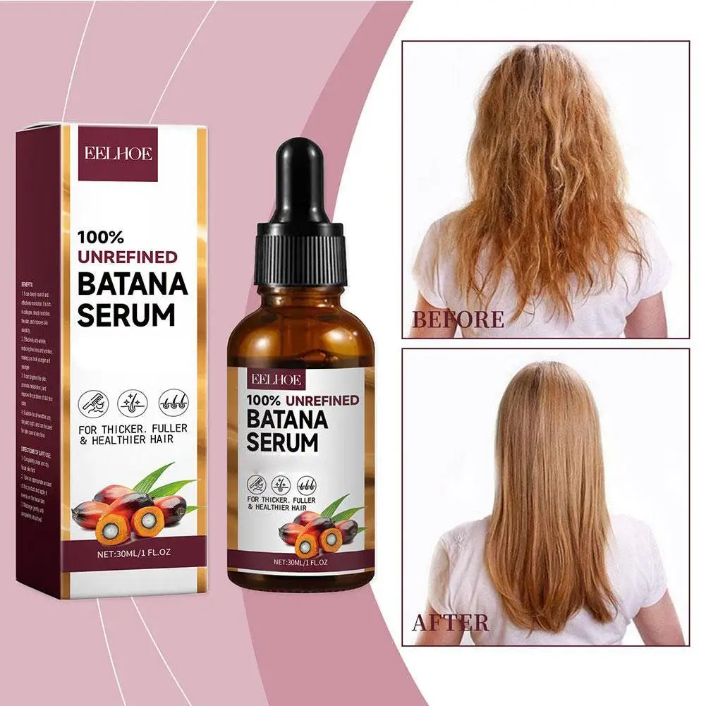 Óleo de Batana para o crescimento do cabelo, 100% Pure & Natural, cuidados orgânicos do cabelo, espessura do cabelo, pele do couro cabeludo, 3pcs