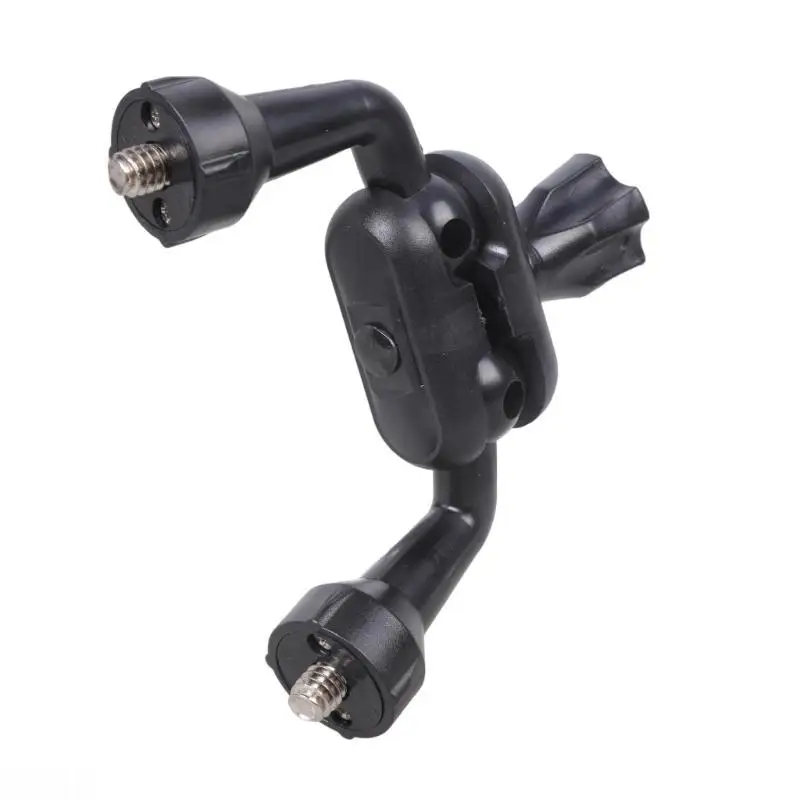 

D08B 360 Rotating Plastic Metal Adapter Double 1/4 20 Thread For Photography Gear