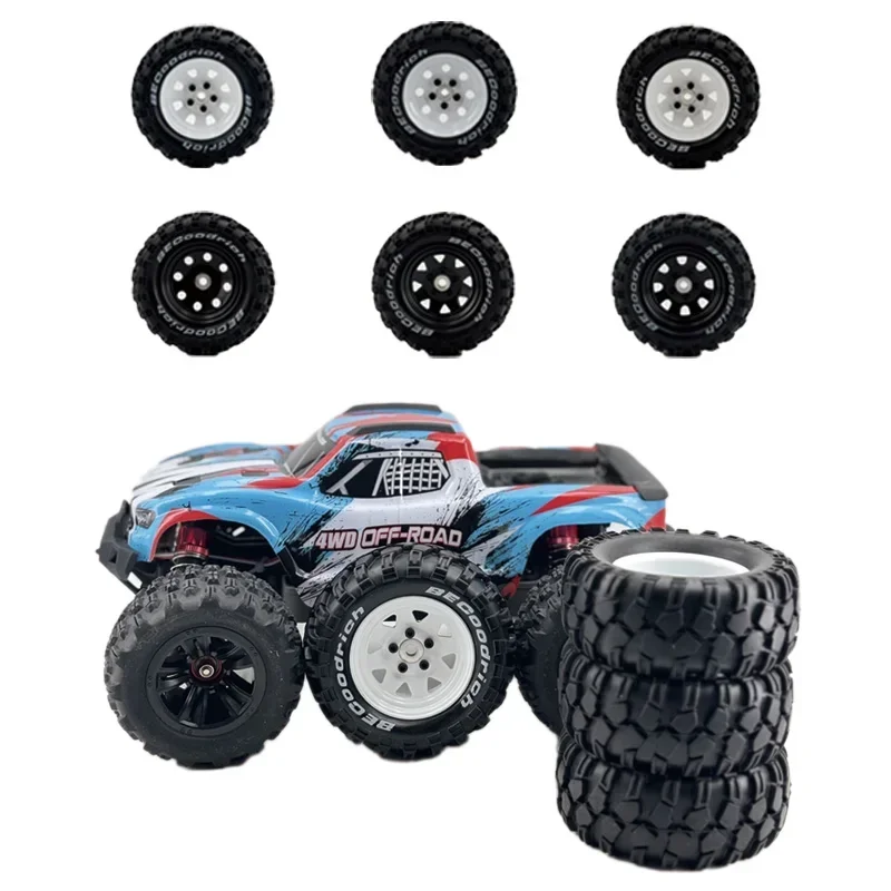 

RC 1.9" Rubber Tires Beadlock Wheels Rims for 1/10 RC Crawler Car for SCX 16101 PRO 16103 PRO