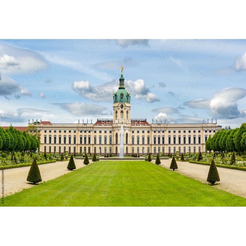 Fondo de tela fotorealista, paisaje europeo, Puntos escénicos famosos, escena nocturna de calle, accesorios de fotografía de fondo, OZ-08