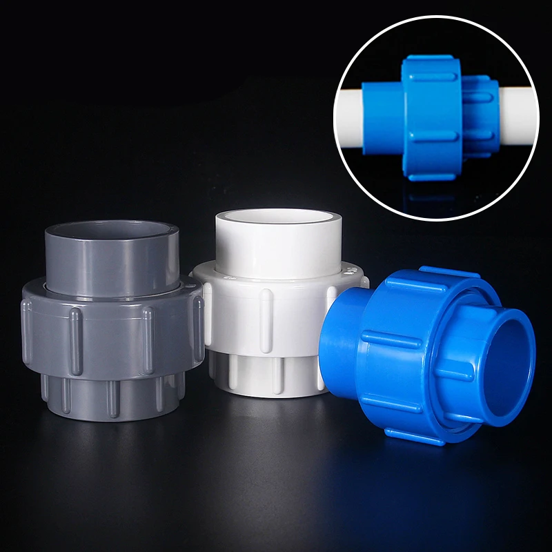 5Pcs/Lot Inner Dia20~40mm PVC Union Connector Aquarium Tank Water Supply Tube Socket Coupling Joint Garden Irrigation Fittings