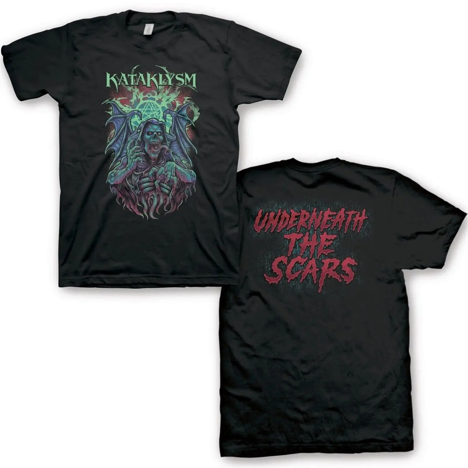 KATAKLYSM cd lgo Reaper UNDERNEATH THE SCARS Official SHIRT XL New unconquered