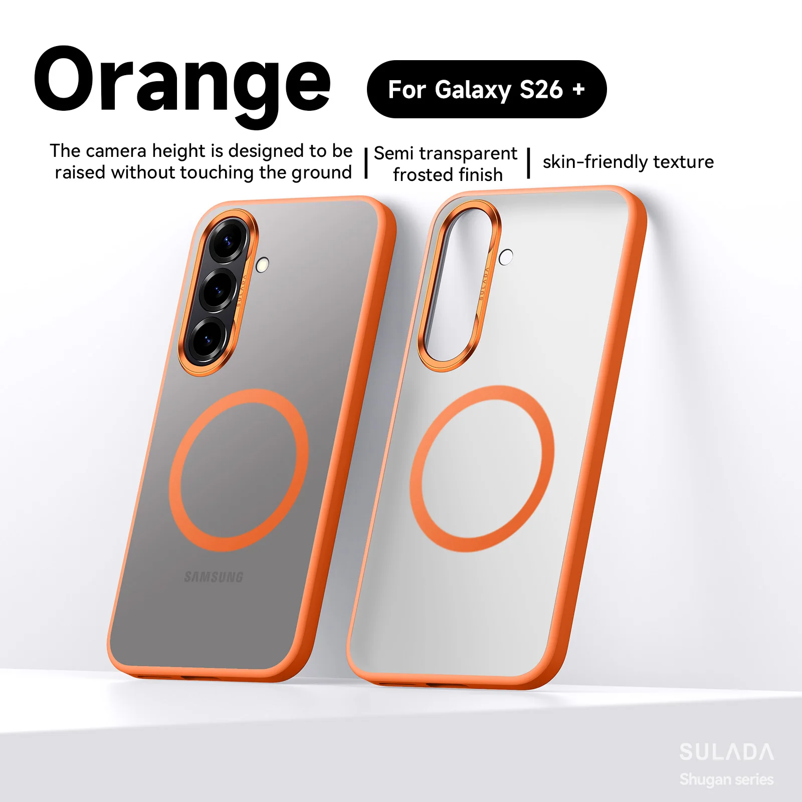 Skin-friendly Matte Magnetic Phone Case for Samsung S25 S26 Ultra SULADA Comfortable Anti-fall Soft Edge Hard Case for S25+ S26+