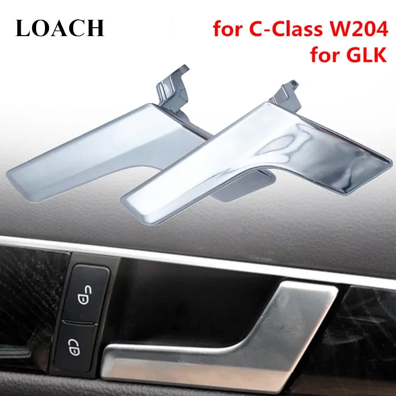 Klamki do drzwi wewnętrznych samochodu dla Mercedes-Benz C-Class W204 GLK Wewnętrzne drzwi Panel Klamka Pull Trim Cover Chromed Matt / L R