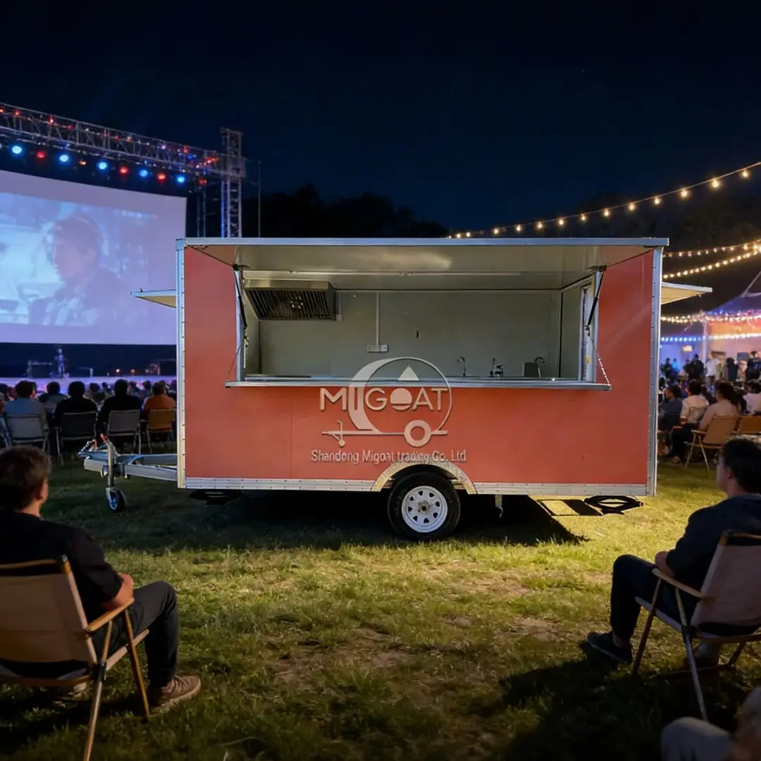 Customizable Mobile Kitchen Cart Food Concession Trailer Fully Equipped Street Catering Business Cart