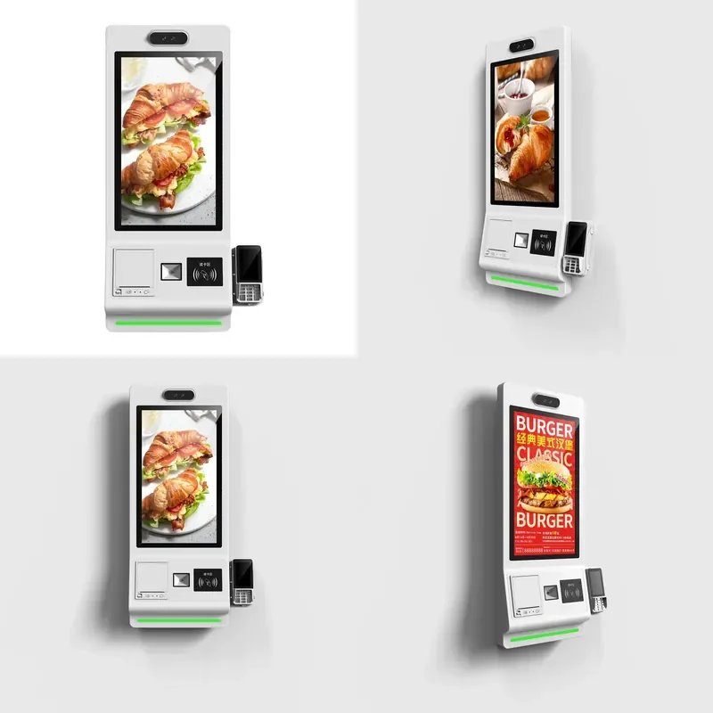 for 18.5 21.5 23.8 27 32 Inch Wall Mounted VESA Supermarket Payment Kiosk Self-Service Machine