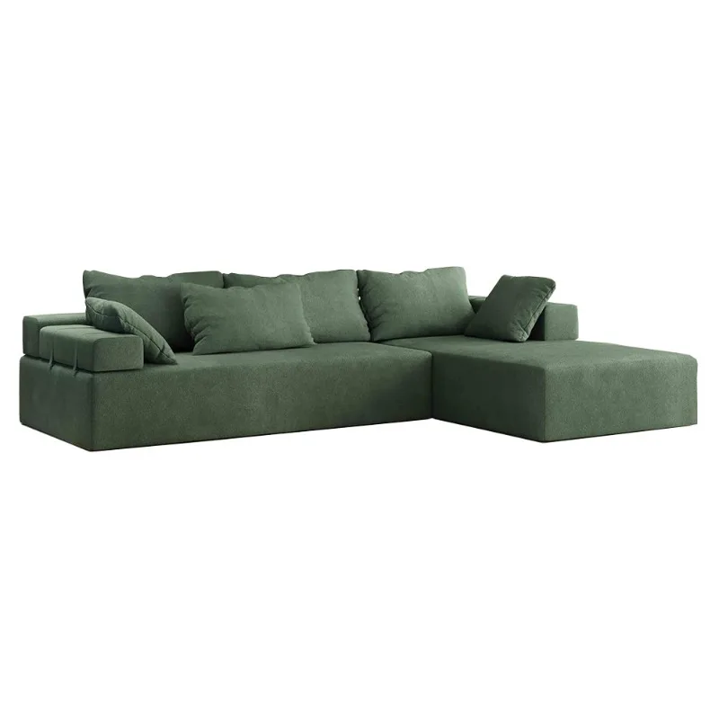 

Compressed fabric module combination furniture set with pillow