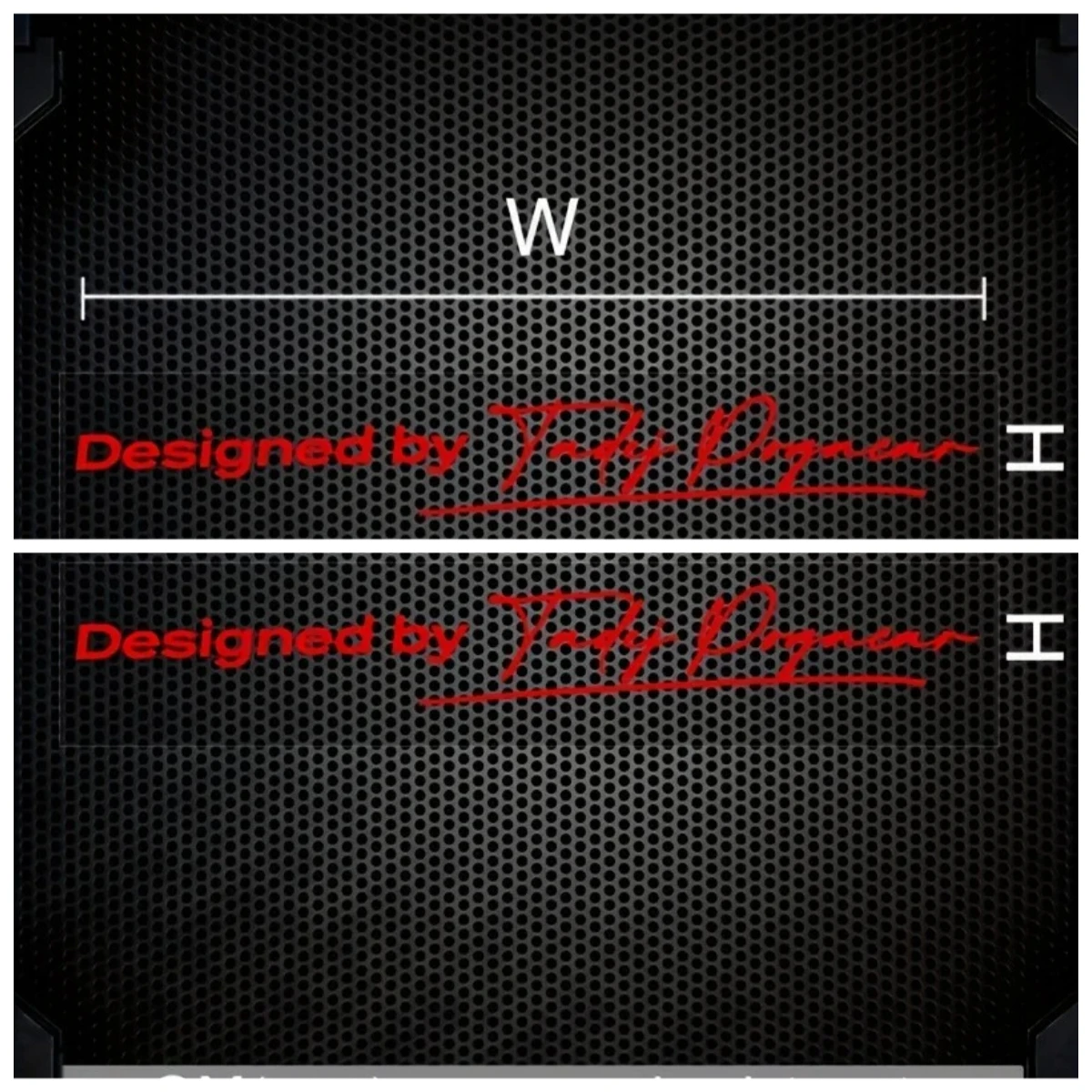 2-piece set of “Designed by Tadej Pogačar” cycling signature vinyl stickers, 2D flat high-definition matte finish, waterproof