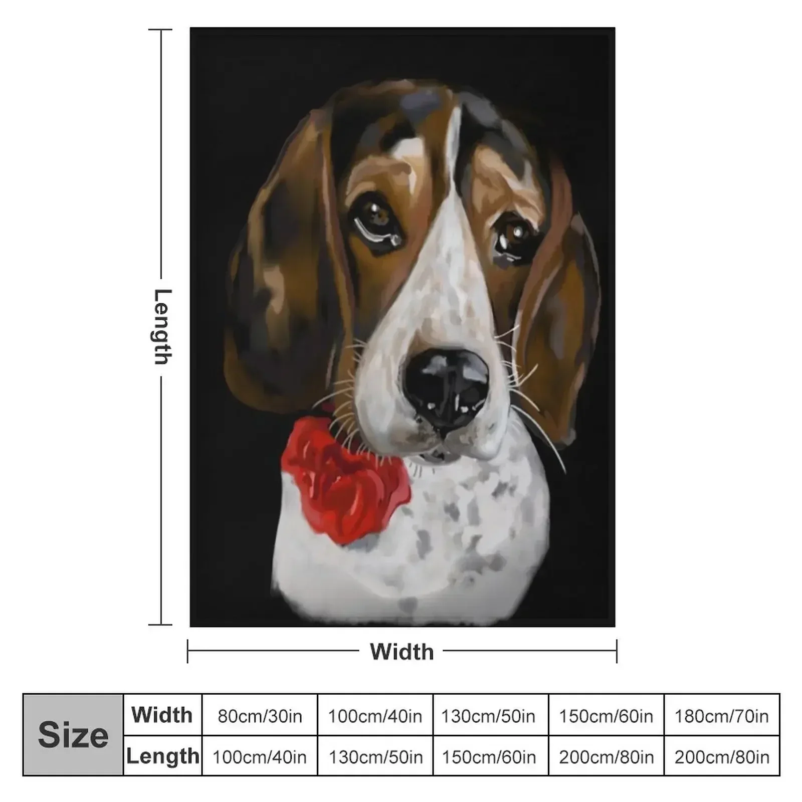 adorable Beagle art Throw Blanket couch cozy soft plush fuzzy picnic outdoor blanket