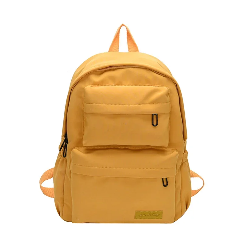 2021 New Korean Large-capacity Outdoor Backpack Boys Girls Solid Color School Bag Female Wear Oxford Cloth Student Backpack