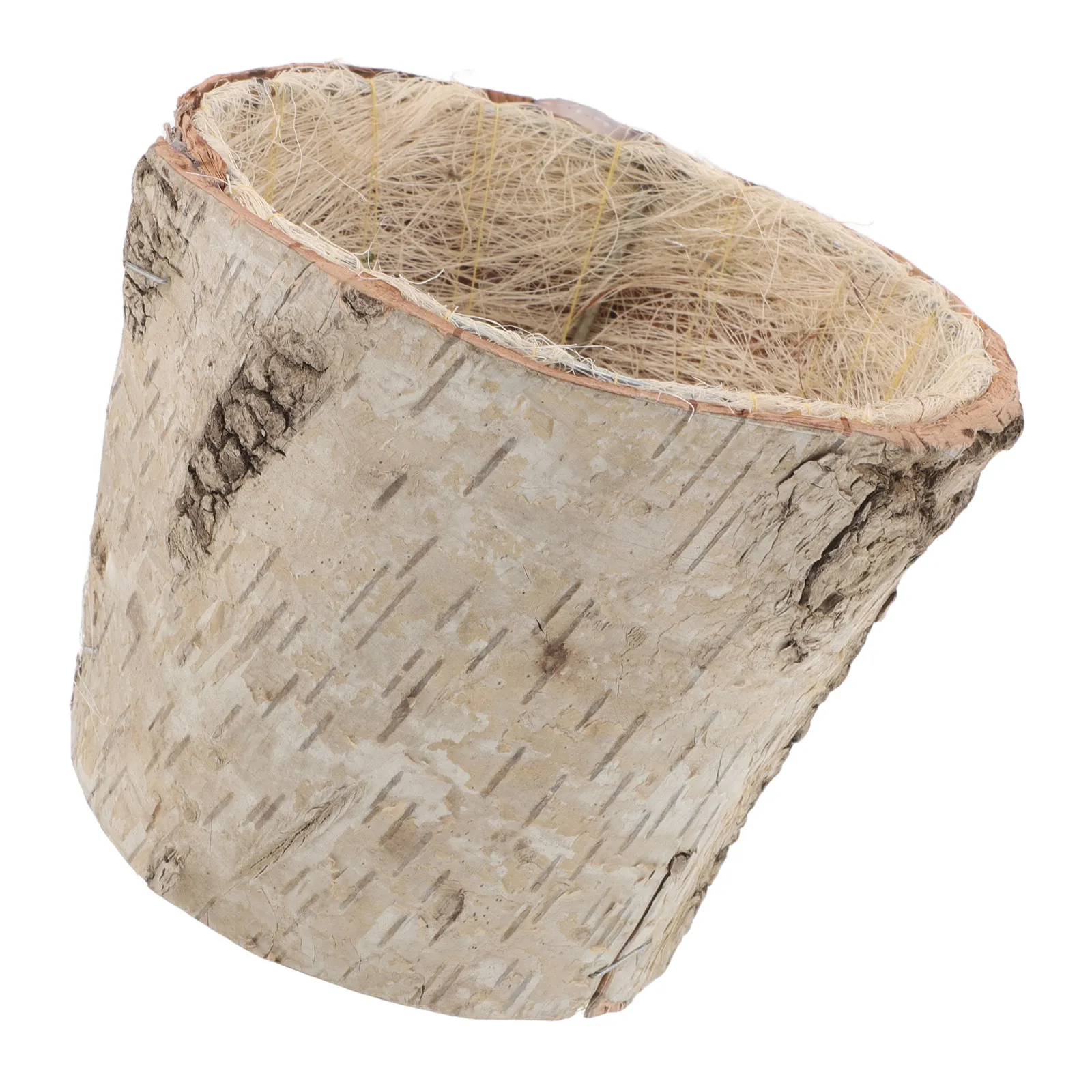 Birch Bark Planter Natural Rustic Flower Pot for Succulents Cactus Indoor Outdoor Decor Vintage Farmhouse Style Wooden Bark