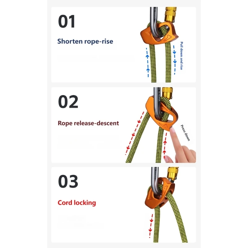  Climbing Rope Adjuster Accessory, Aluminum Two-Slot Plate for Outdoor Rope Control, Small Climbing Hardware Use