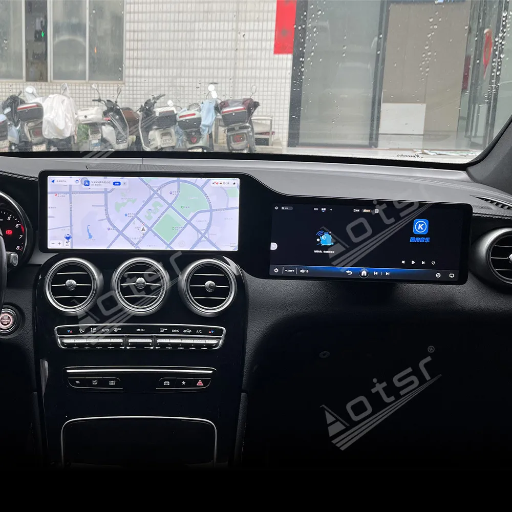 Dual 12.3“ Screen Carplay Android Car Multimedia Automotive For Mercedes Benz C Class GLC 2015~2022 GPS Car Radio Head Unit