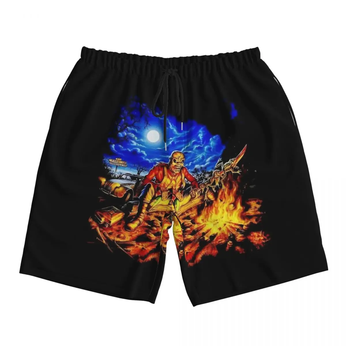 Swimsuits Horror Skull Board Shorts Summer 3D Print Classic Beach Short Pants Men Custom Sports Fitness Fast Dry Swimming Trunks