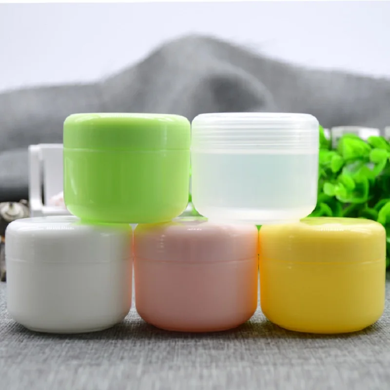 

50G colorful plastic PP jar/bottle/pot for mask/cream/body scrub/essence/moisturizer/gel/art nail cosmetic packing skin care