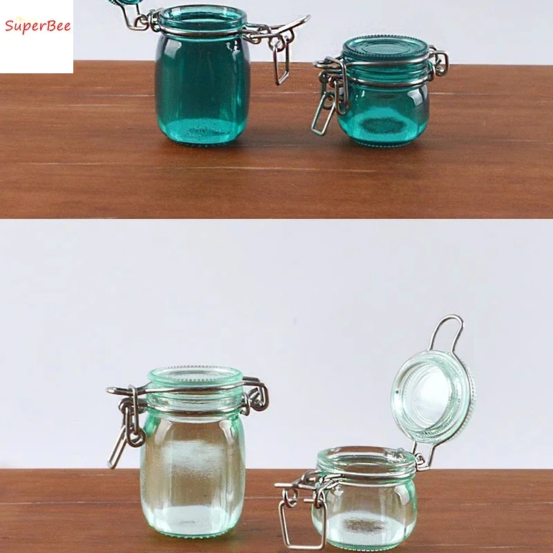 Dollhouse Mini Simulation Transparent Plastic Bottle/sealed Tank/storage Tank Model Kitchen Furniture Decorative Accessories