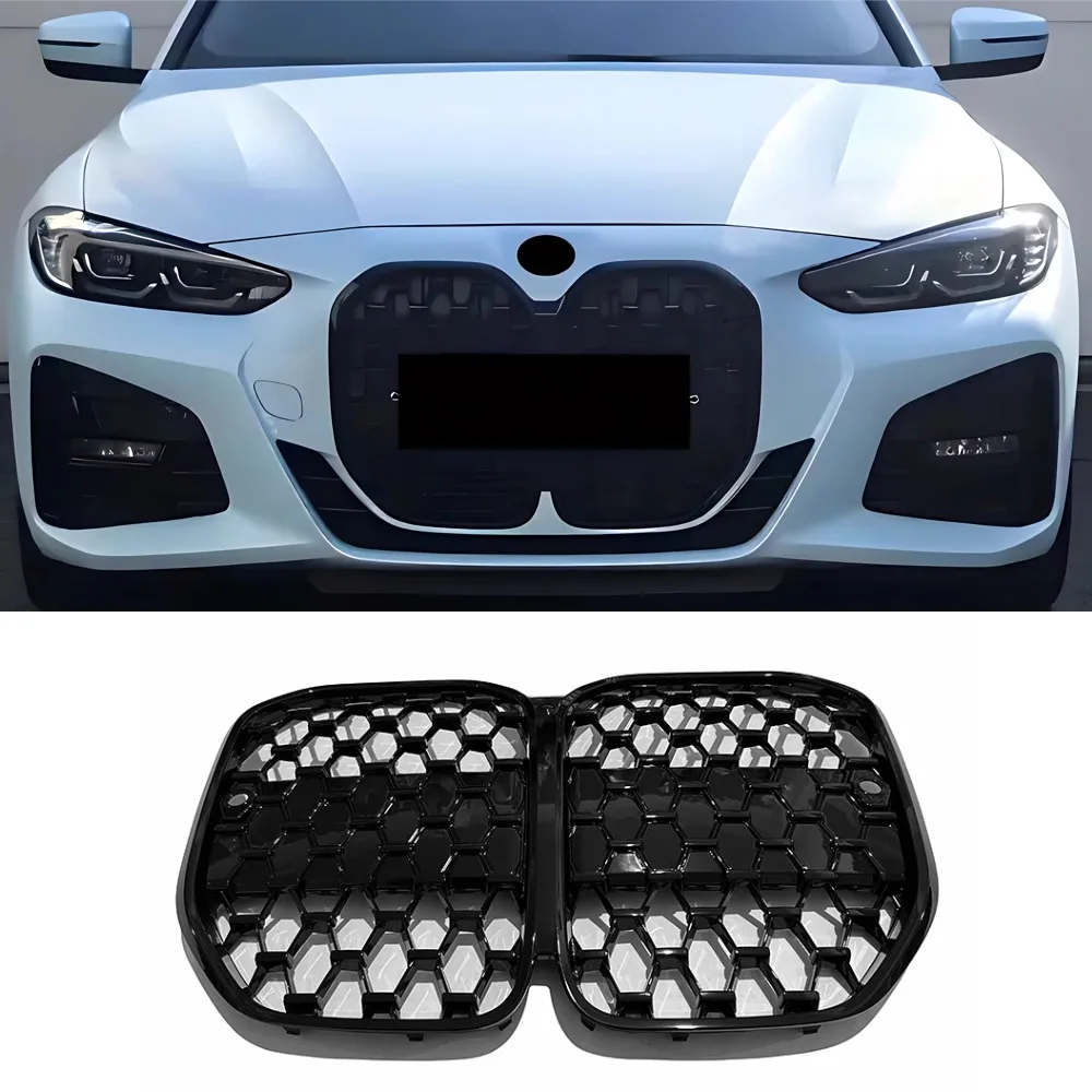

For 2021-2024 G22 G23 430i M440i BMW 4 Series 2 Door Car Middle Hood Mesh Upgrade Front Bumper Grille Refit Tuning Accessory
