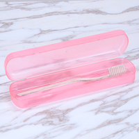 Large Capacity Toothbrush Box Travel-Friendly Pp Toothpaste Storage Holder Anti- For Camping Business Travel Rose Red
