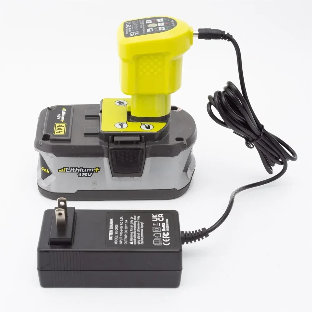 Split type lithium battery charger For Ryobi ONE+18/20V Lithium Ion Input 100-240V, output 28V/1.5A (Batteries not included）