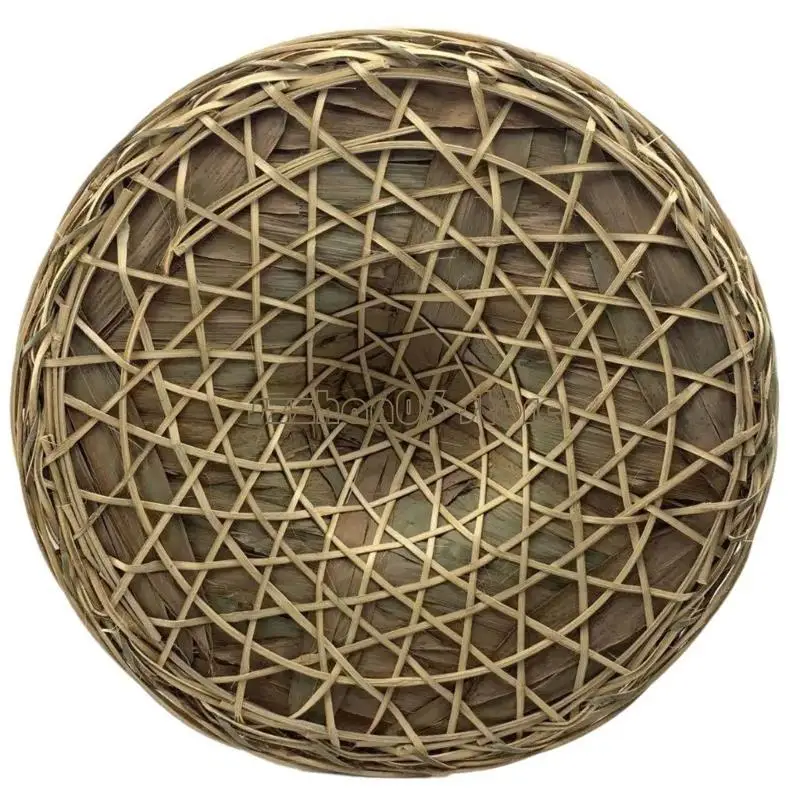 367C قبعة الصيد المصنوعة من الخيزران على الطراز الصيني التقليدي في الهواء الطلق قبعة مقاومة للشمس للمراهقين