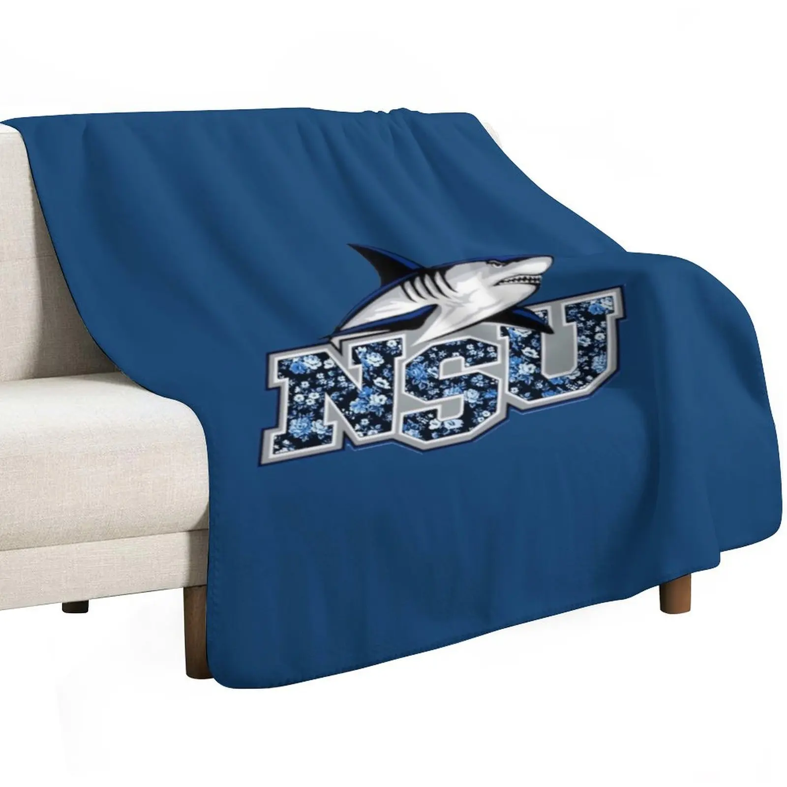 New Nova Southeastern University Print Shark Logo Throw Blanket Camping Sofa Quilt Plaid Sofa Throw halloween Blankets