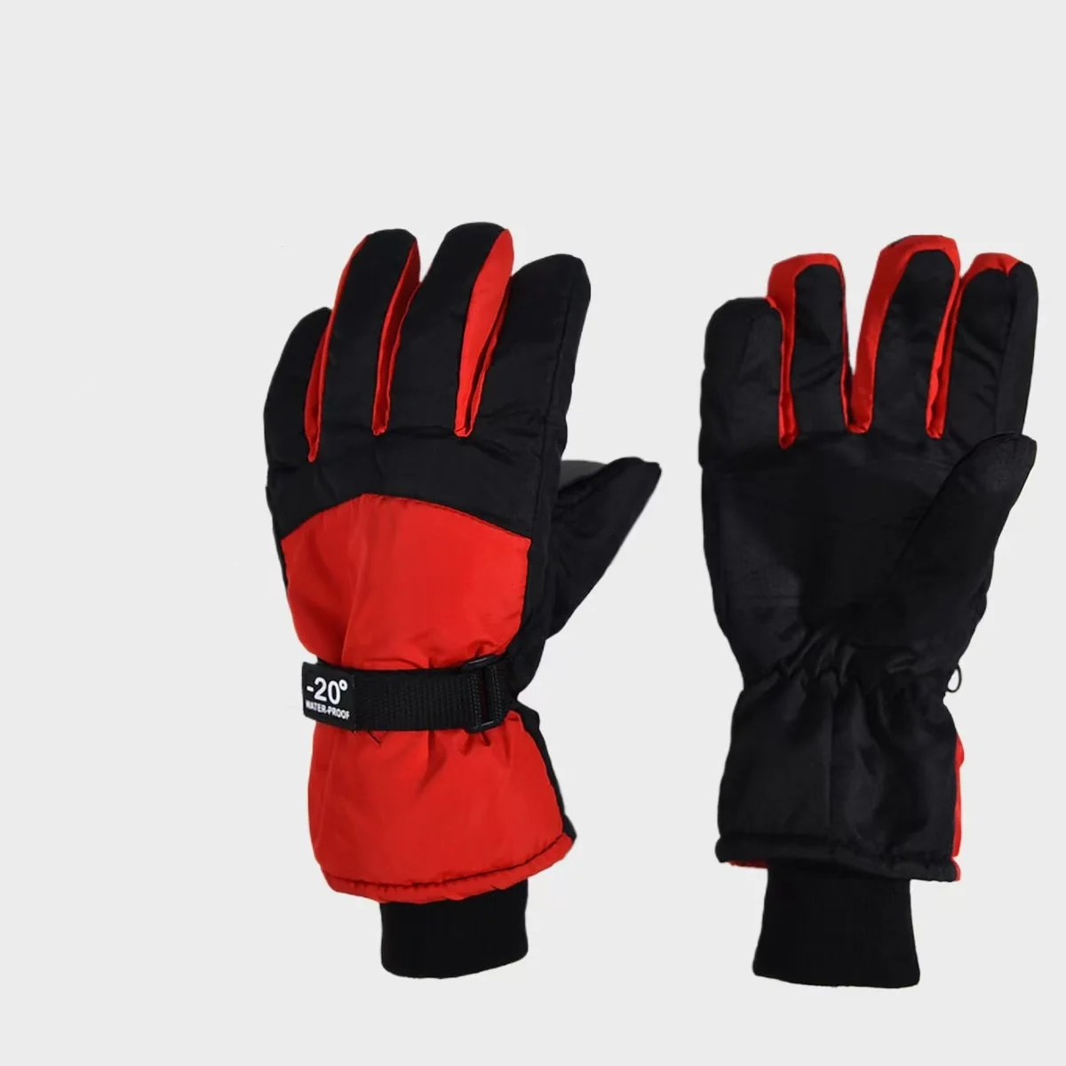 Kids Winter Thickened Split‑Finger Ski Gloves, Warm Windproof Sports Gloves for Children Skiing Outdoor Snow Activities Daily