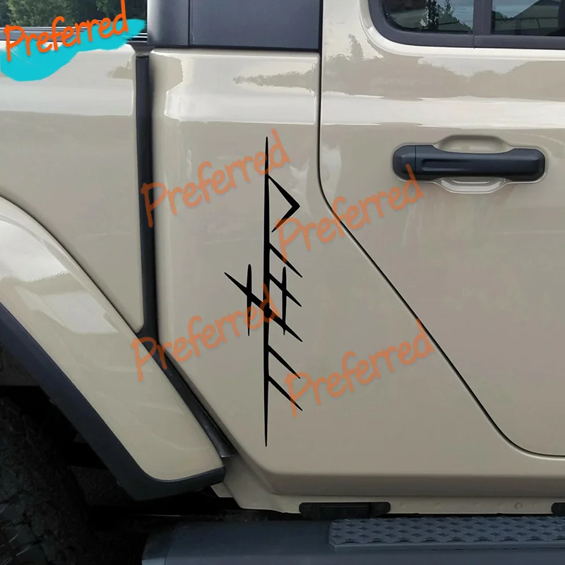 2x Valhalla Bind Rune Vinyl Stickers Viking Bindrune Norwegian Mythical Stickers Customizable in Any Sticker Size -No Background
