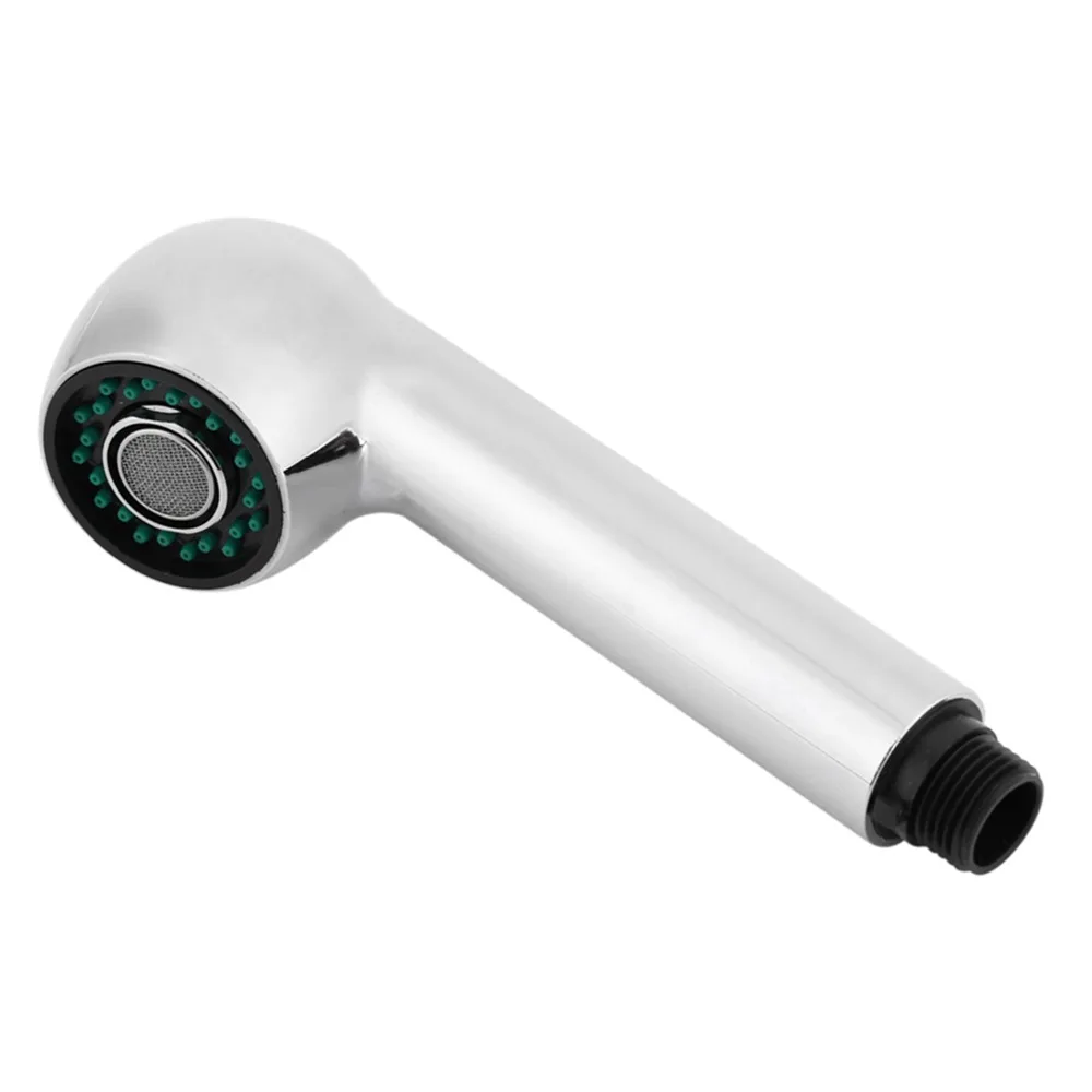 G1/2 Thread Pull Out Spray Head High Flow Multiple Spray Settings Faucet Nozzle Silver Two Water Modes Sink Sprayer Head