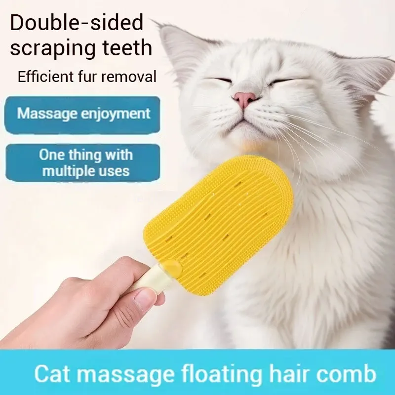 

Double-Sided Bath Massage Brush Pet Hair Comb Cat Brush Cleaning Home Hair Scraper for, Clothing, Sofa, Furniture, Carpet Clean
