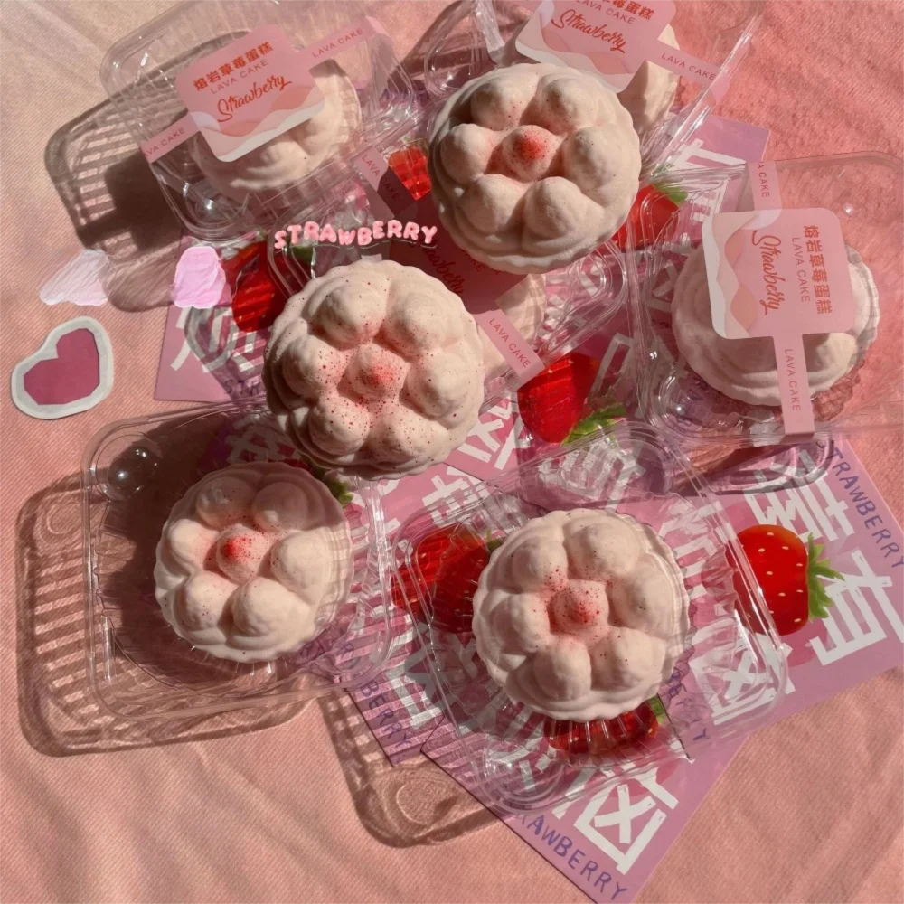 

New Strawberry Squeeze Soft Pink Slow Rising Slow Rebound Sensory Fidget Stress Relief