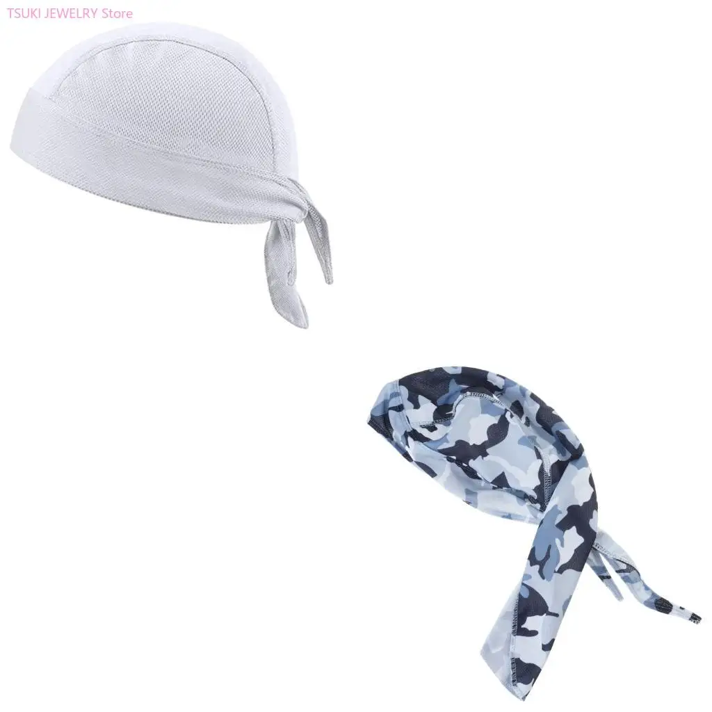 62KE Fashion Turban Pirate Hat for Adult Teens Adjustable Universal Headscarf Hat