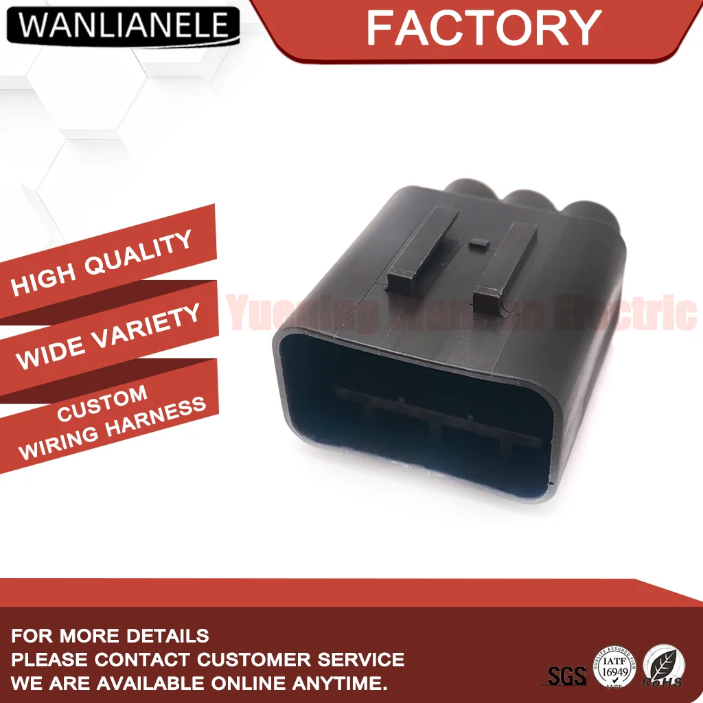 50 Sets 1743757-2 3 Pin Male Connector Housing Standard Power Timer 6.3mm Sealed Fit Radiator Fan Harness Black