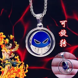 Ace Necklace for Women Men Anime Metal Necklaces Jewelry Rotating Pendant Chains Choker Collares Charm Gift