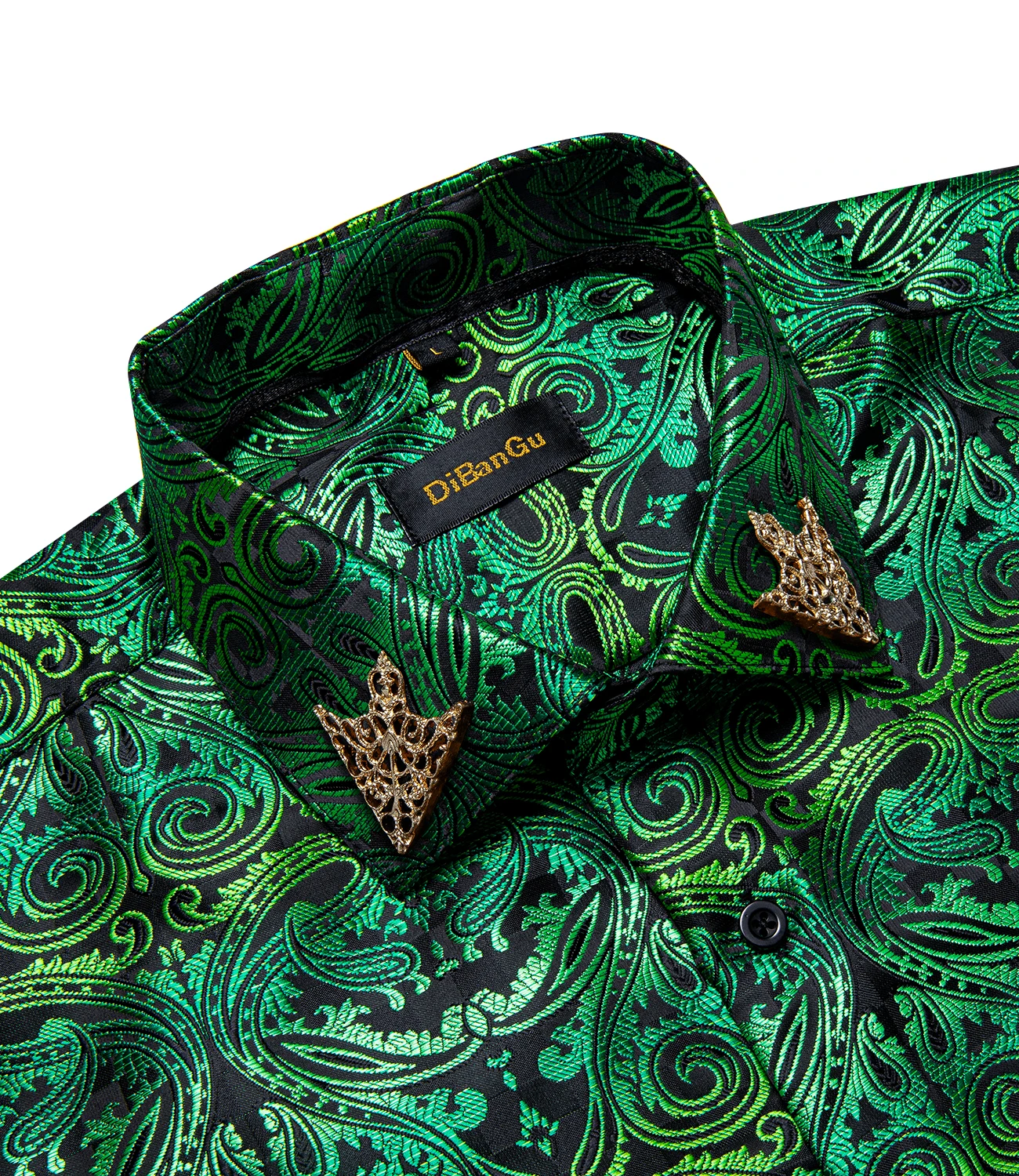 Unique Design Paisley Men Shirts Green Blue camisa masculina Four Season Long Sleeves Blouse for Man Accessories Birthday Gifts