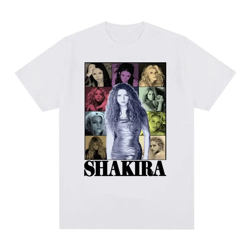 Shakira Las Mujeres Ya No Lloran Tour Graphic T-shirt Men Women\'s Clothing 90s Vintage T Shirt Summer O-Neck Cotton Loose Tshirt