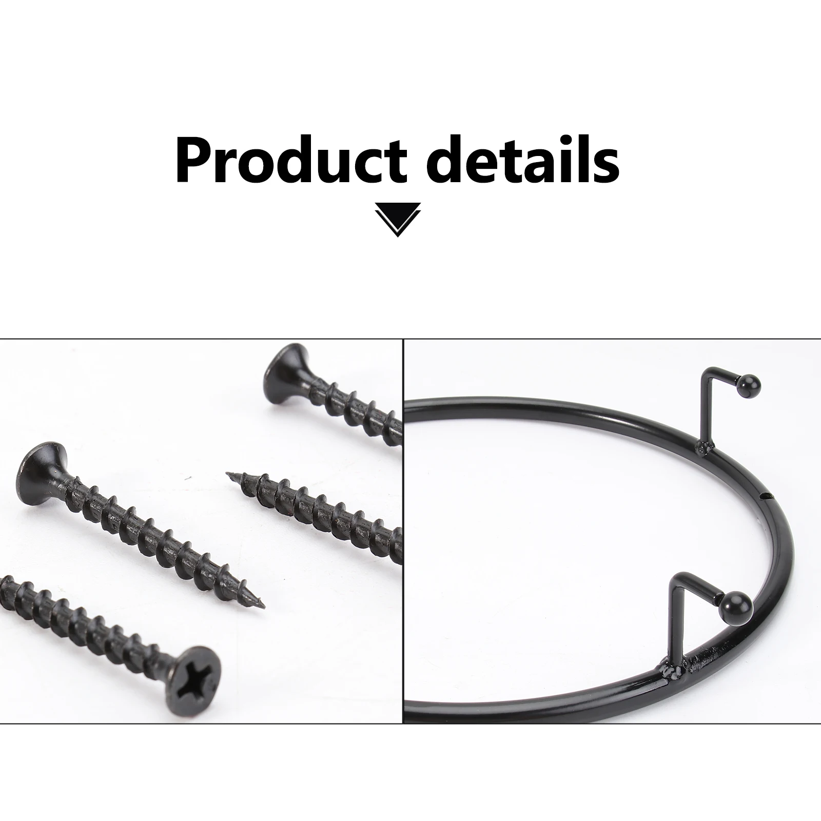 

Supports Round Mug Holder Rack Shelf Cup Storage Organizer Wall Bracket Black Iron