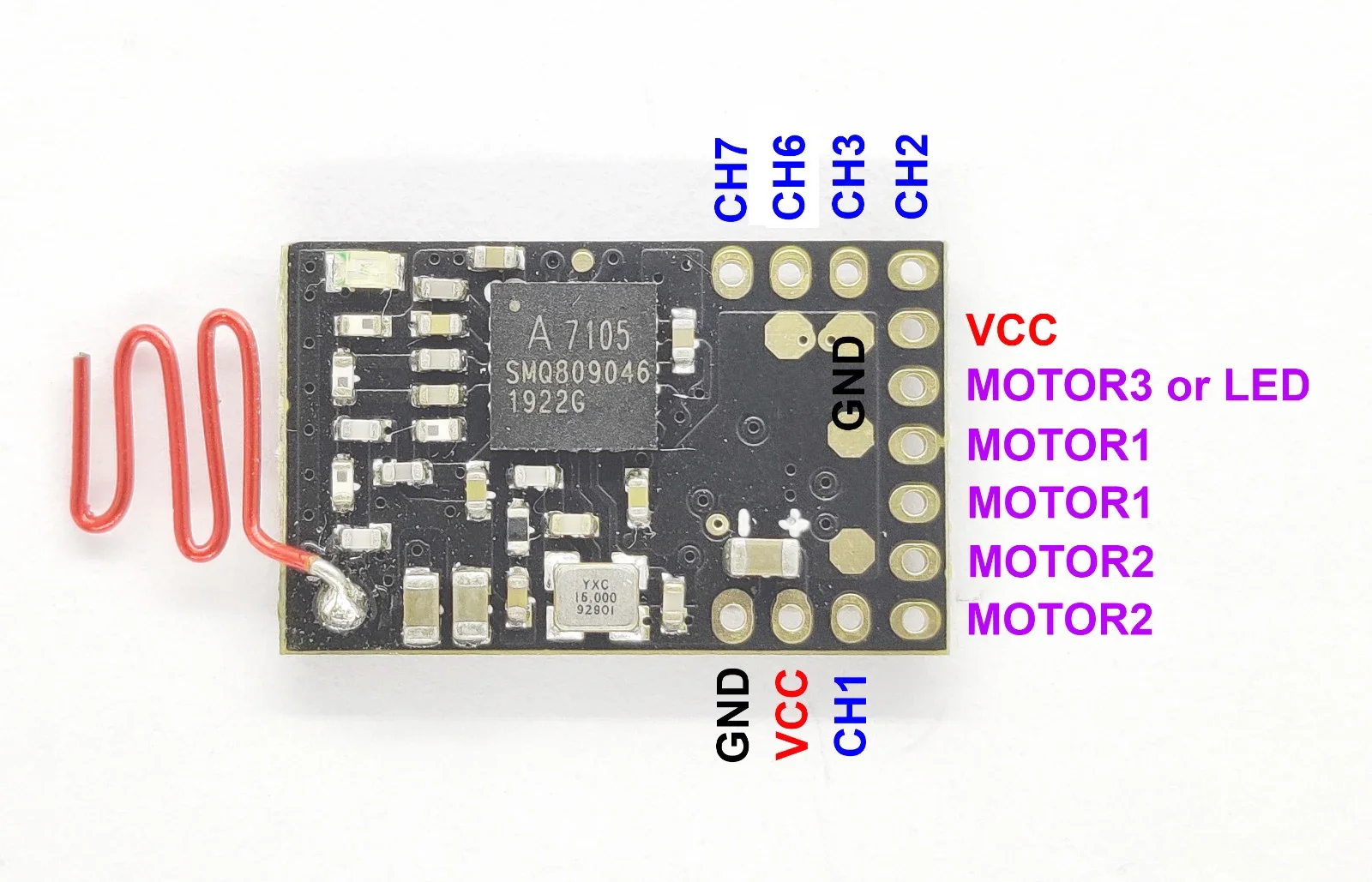 DasMikro Das87 For FLYSKY Nano 7CH Receiver Integrated 2 Tank Mixed Bi-directional ESC (Tank Type)