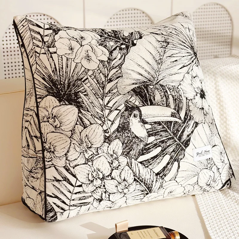 Minimalist Luxury Large Wedge Headboard Pillow Soft Padded Backrest Cushion Bay Window Lumbar Throw Pillow For Sofa Living Room