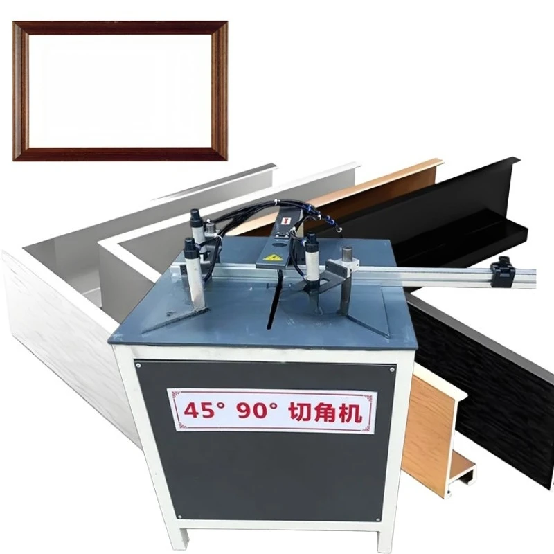 Semi-automatic photo frame cutting angle steel machine 45 90 degree angle plastic cutting machine
