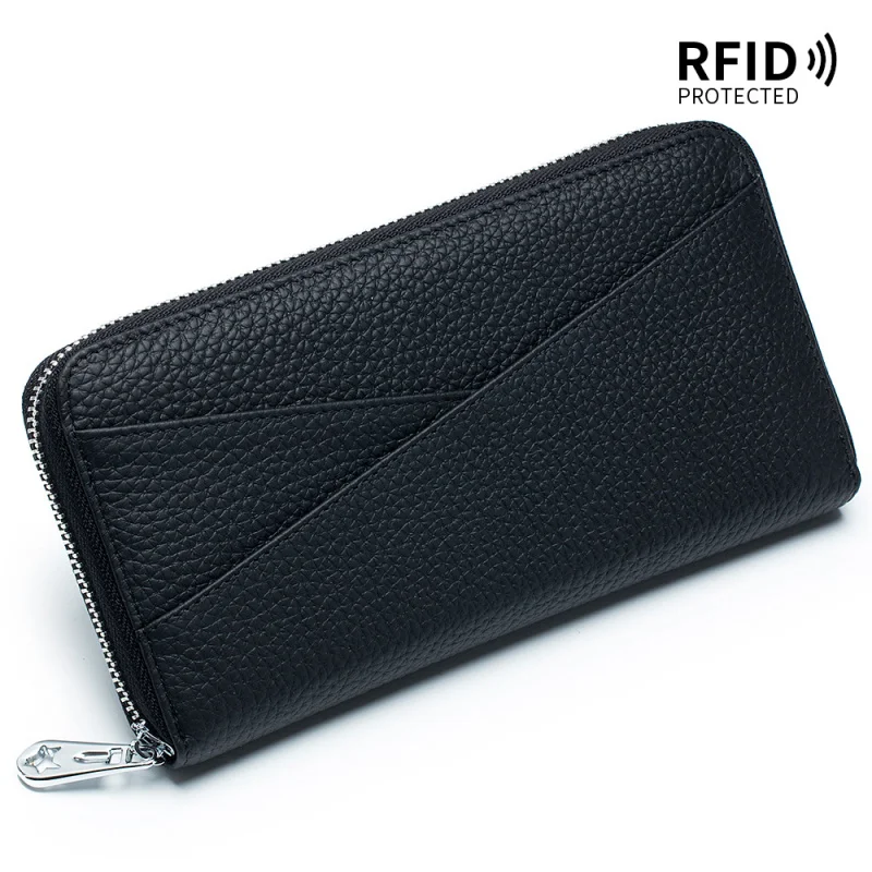 Western Patchwork Large Capacity RFID Blocking Organ Card Bag Fashion Phone Women Wallet