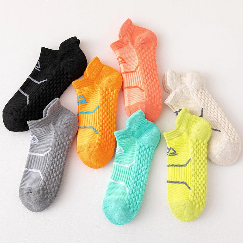 Running Socks Breathable Mesh Foot Cushioned Towel 3D Massage Particles Sweat-absorbing Men Women Sports Compression Socks