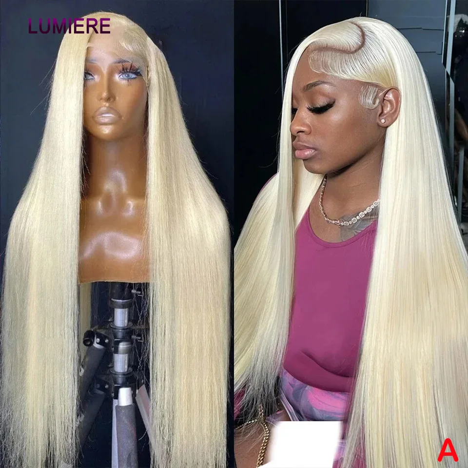 

250 Плотность 613 Блондинка 13x4 Парики из натуральных волос на кружеве спереди Прямые волосы 30 дюймов Джерри Кудрявый парик на фронтальной застежке для женщин