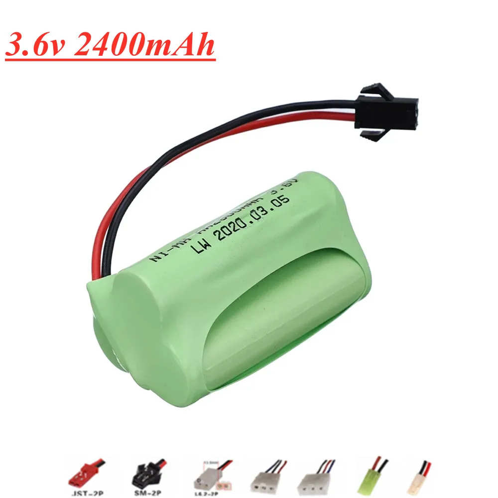 Akumulator NiMH 3.6v 2400mah do samochodów zabawkowych Rc Czołgi Pociągi Robot Łódź Pistolet Ni-MH AA 700mah 3.6v Akumulator 1szt.