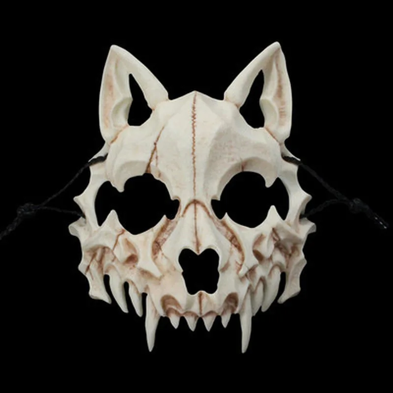 Halloween Horror Skull Party Mask Anime Dragon God Skeleton Half Face Masks Bone Skull Animals Mask Cosplay Dance Costume Props